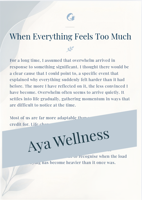 Gentle Letters — When Everything Feels Too Much letter preview