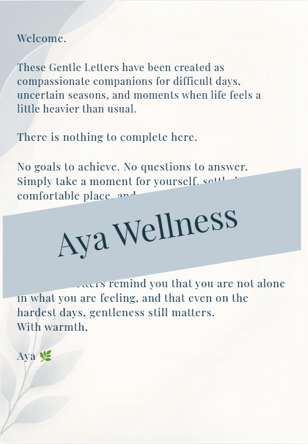 Gentle Letters — welcome page preview